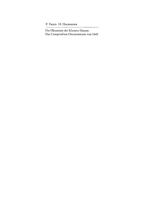 Cover image for book Die Ökonomie des Klosters Diessen