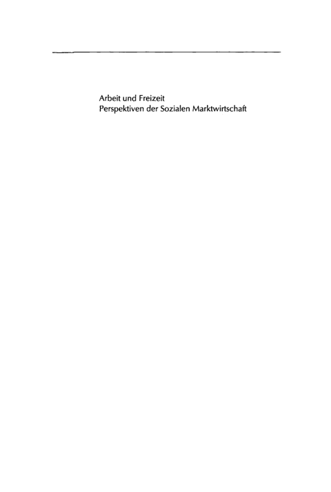 Cover image for book Arbeit und Freizeit