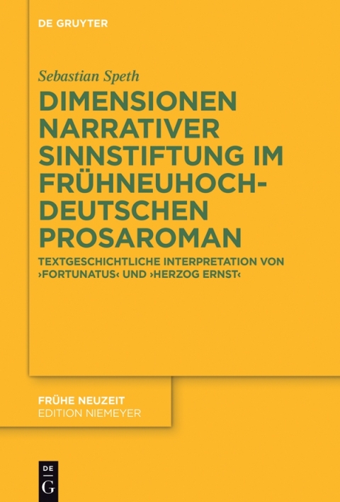 Cover image for book Dimensionen narrativer Sinnstiftung im frühneuhochdeutschen Prosaroman