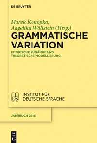 Cover image: Grammatische Variation 1st edition 9783110501155