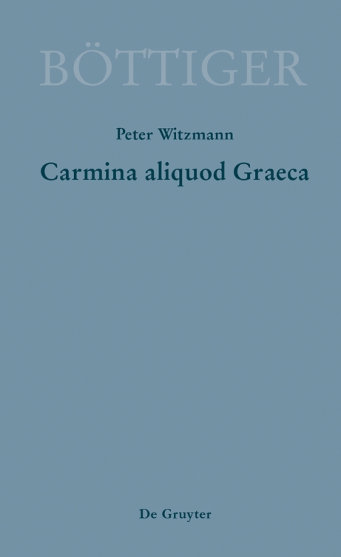 Cover image for book Carmina aliquot Graeca