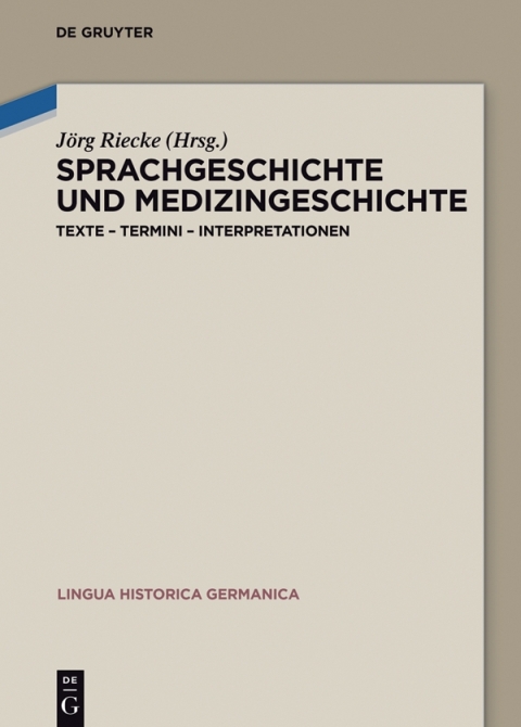 Cover image for book Sprachgeschichte und Medizingeschichte