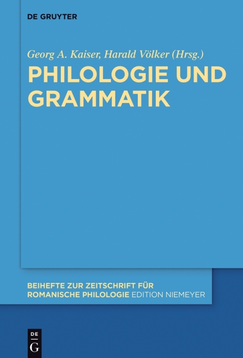 Cover image for book Philologie und Grammatik