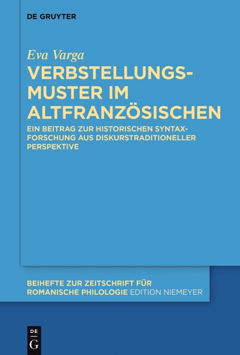 Cover image for book Verbstellungsmuster im Altfranzösischen