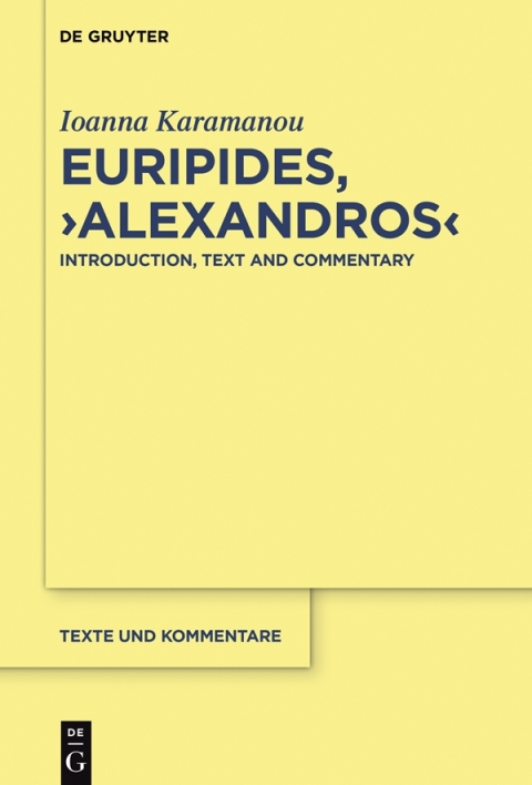 Cover image for book Euripides, "Alexandros"
