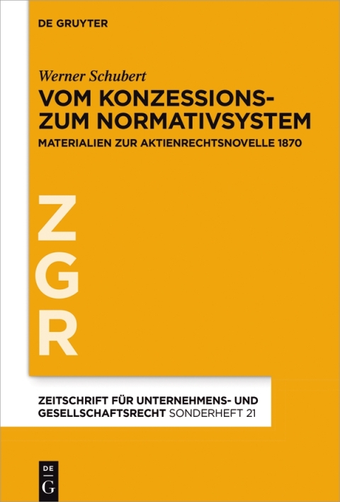 Cover image for book Vom Konzessions- zum Normativsystem