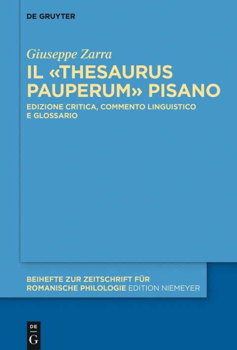 Cover image for book Il «Thesaurus pauperum» pisano