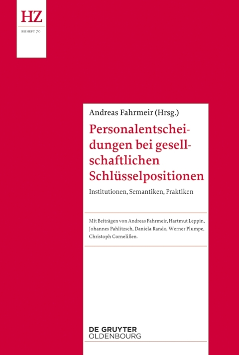 Cover image for book Personalentscheidungen für gesellschaftliche Schlüsselpositionen