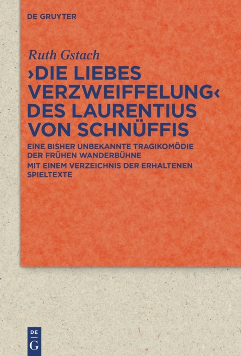 Cover image for book >Die Liebes Verzweiffelung< des Laurentius von Schnüffis