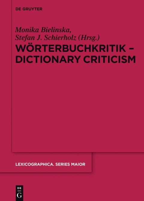 Cover image for book Wörterbuchkritik - Dictionary Criticism