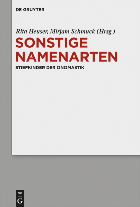 Cover image for book Sonstige Namenarten