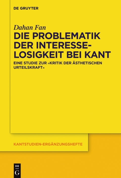 Cover image for book Die Problematik der Interesselosigkeit bei Kant