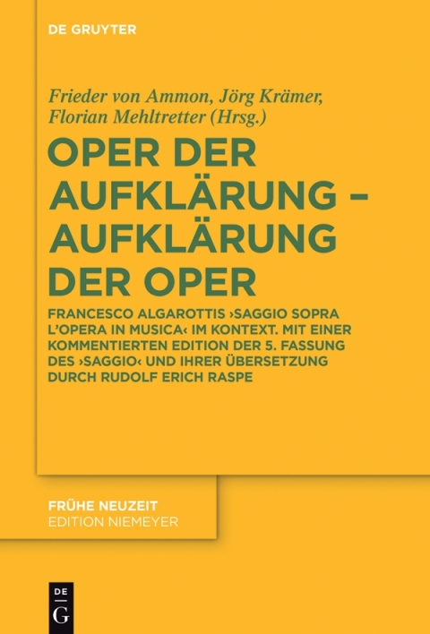 Cover image for book Oper der Aufklärung – Aufklärung der Oper