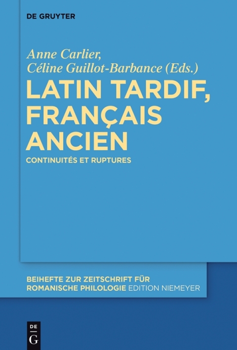 Cover image for book Latin tardif, français ancien