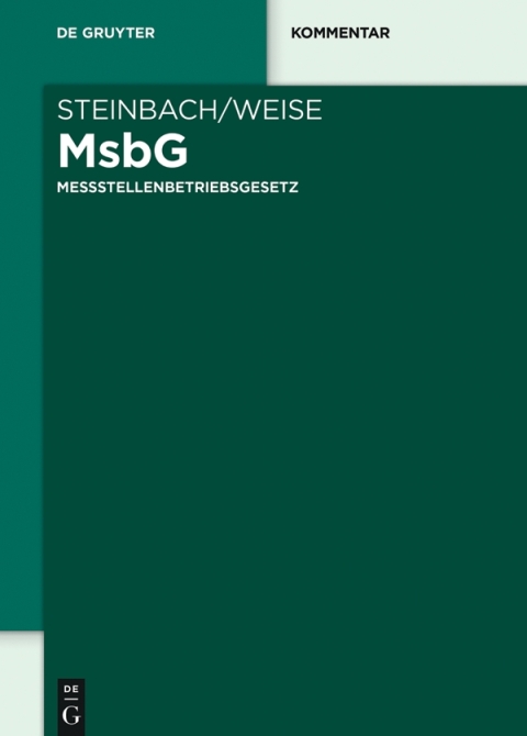 Cover image for book Messstellenbetriebsgesetz