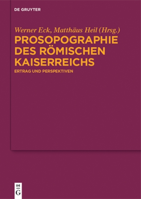 Cover image for book Prosopographie des Römischen Kaiserreichs