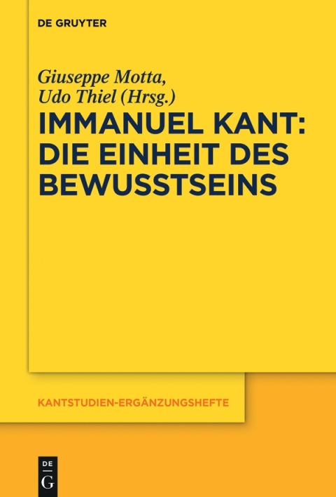 Cover image for book Immanuel Kant – Die Einheit des Bewusstseins