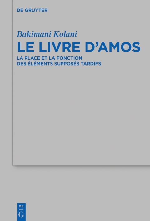 Cover image for book Le livre d’Amos