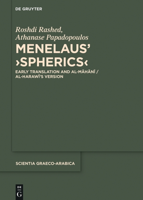 Cover image for book Menelaus' ›Spherics‹