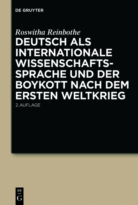 Cover image for book Deutsch als internationale Wissenschaftssprache und der Boykott nach dem Ersten Weltkrieg