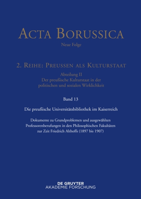 Cover image for book Preußische Universitätspolitik im Deutschen Kaiserreich