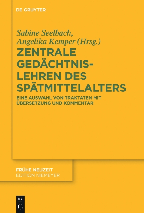 Cover image for book Zentrale Gedächtnislehren des Spätmittelalters