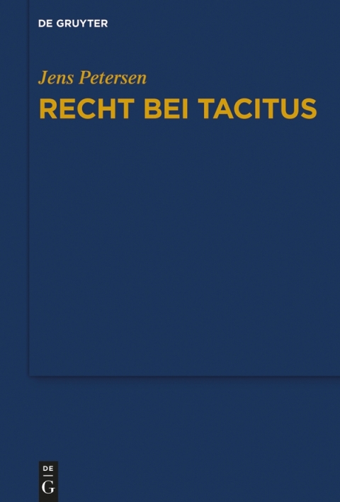 Cover image for book Recht bei Tacitus