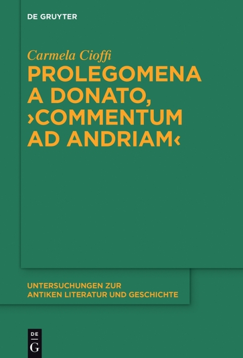 Cover image for book Prolegomena a Donato, "Commentum ad Andriam"
