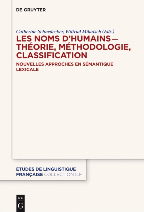 Cover image for book Les noms d’humains – théorie, méthodologie, classification