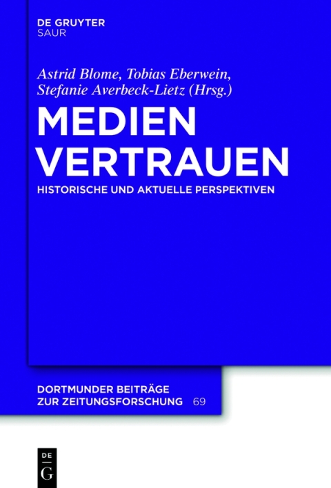 Cover image for book Medienvertrauen