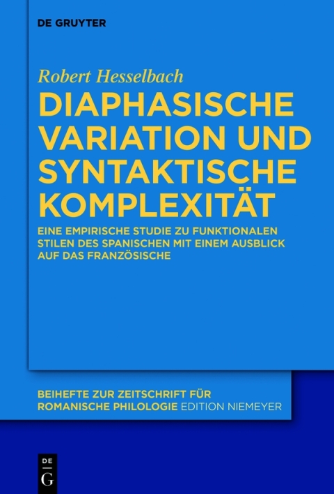 Cover image for book Diaphasische Variation und syntaktische Komplexität
