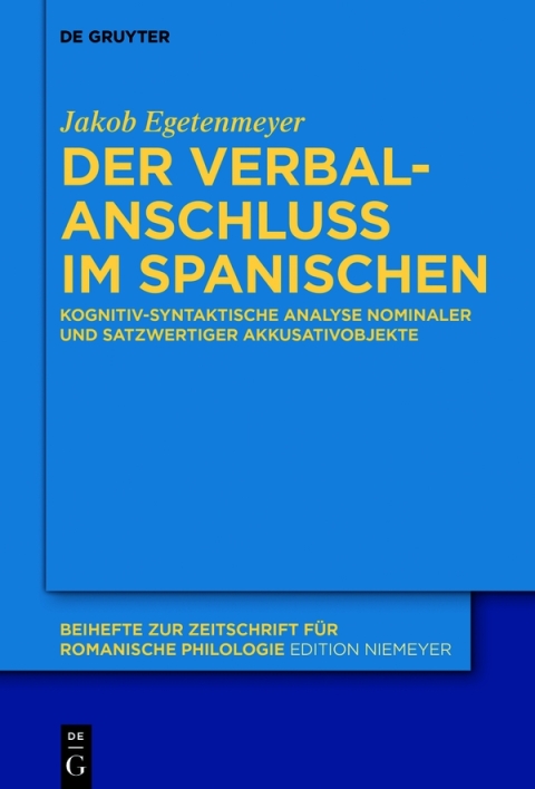 Cover image for book Der Verbalanschluss im Spanischen