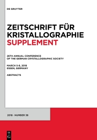 Titelbild: 26th Annual Conference of the German Crystallographic Society, March 5–8, 2018, Essen, Germany 1st edition 9783110595352