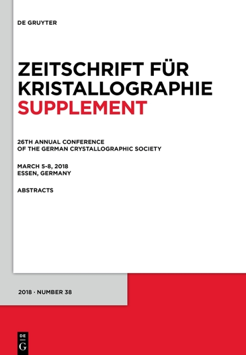 Cover image for book 26th Annual Conference of the German Crystallographic Society, March 5–8, 2018, Essen, Germany