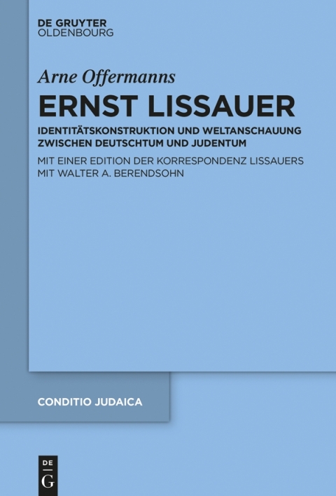 Cover image for book Ernst Lissauer