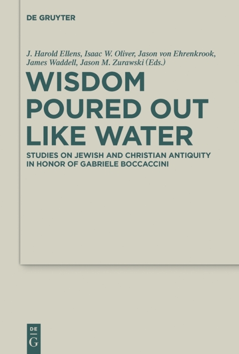 Cover image for book Wisdom Poured Out Like Water