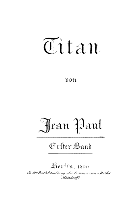 Cover image for book Titan. Erster Band