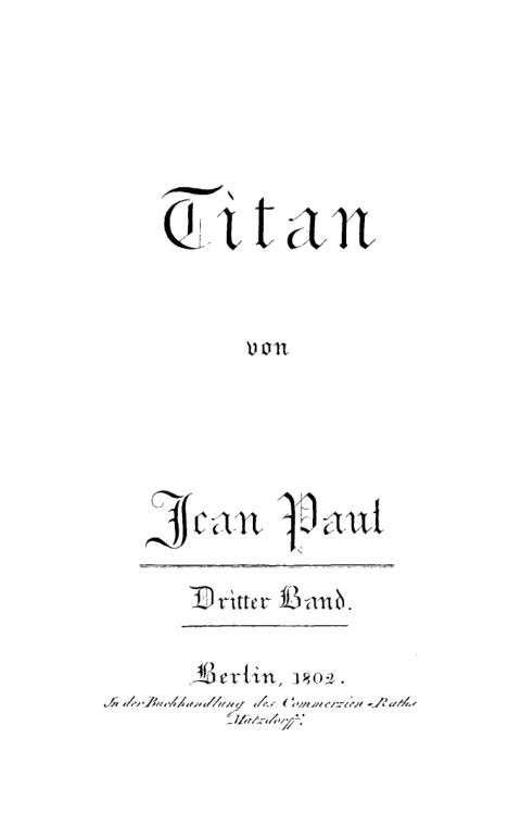 Cover image for book Titan. Dritter Band