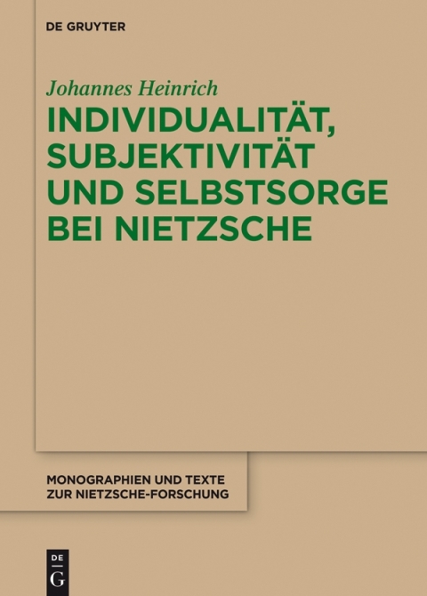 Cover image for book Individualität, Subjektivität und Selbstsorge bei Nietzsche