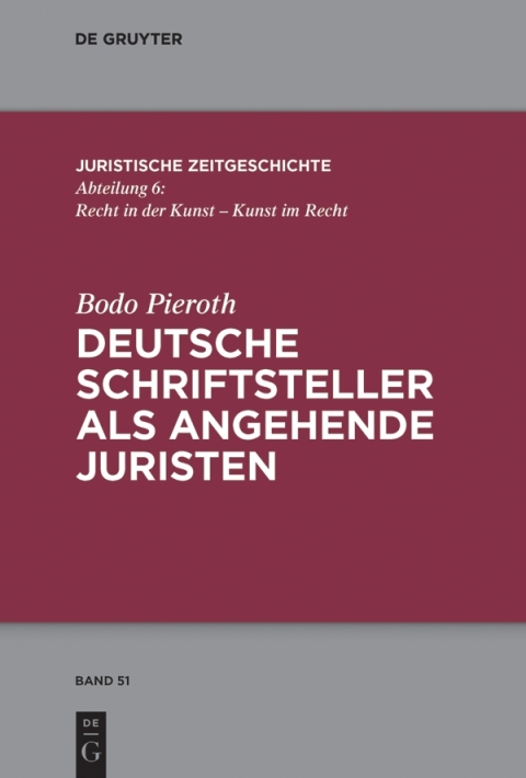 Cover image for book Deutsche Schriftsteller als angehende Juristen