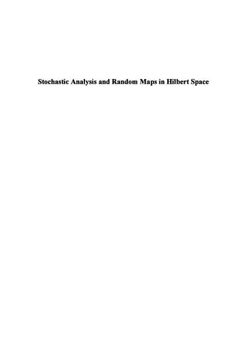 Cover image for book Stochastic Analysis and Random Maps in Hilbert Space