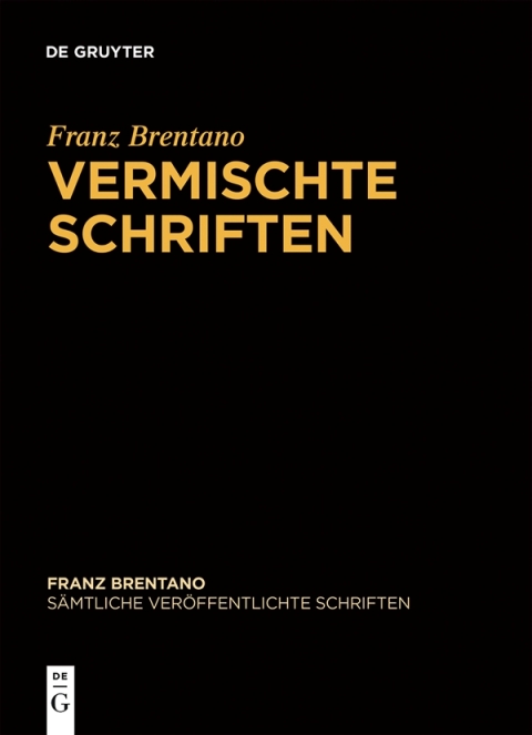 Cover image for book Vermischte Schriften