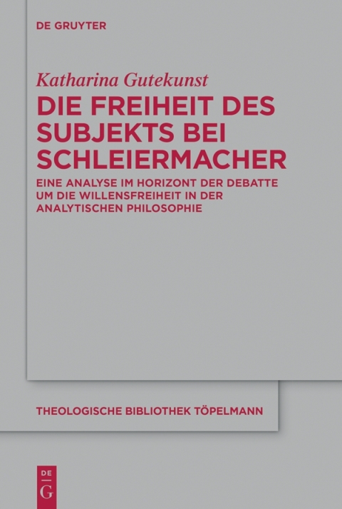 Cover image for book Die Freiheit des Subjekts bei Schleiermacher