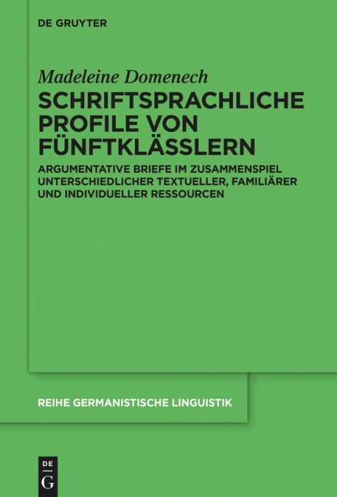 Cover image for book Schriftsprachliche Profile von Fünftklässlern