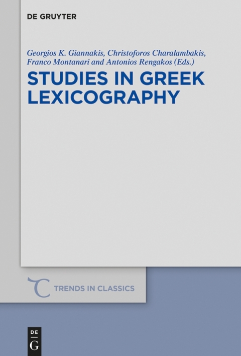 Cover image for book Studies in Greek Lexicography