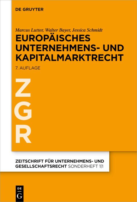 Cover image for book Europäisches Unternehmens- und Kapitalmarktrecht