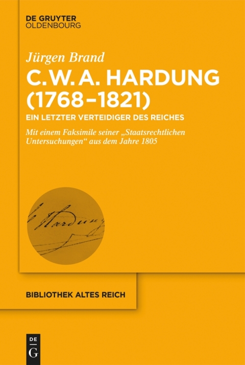 Cover image for book Clemens Wilhelm Adolph Hardung (1768–1821)