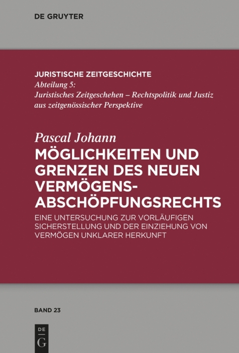 Cover image for book Möglichkeiten und Grenzen des neuen Vermögensabschöpfungsrechts