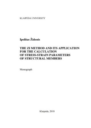 The ZI Method and its Application for Calculating of Stress-Strain Parameters of Structural Members