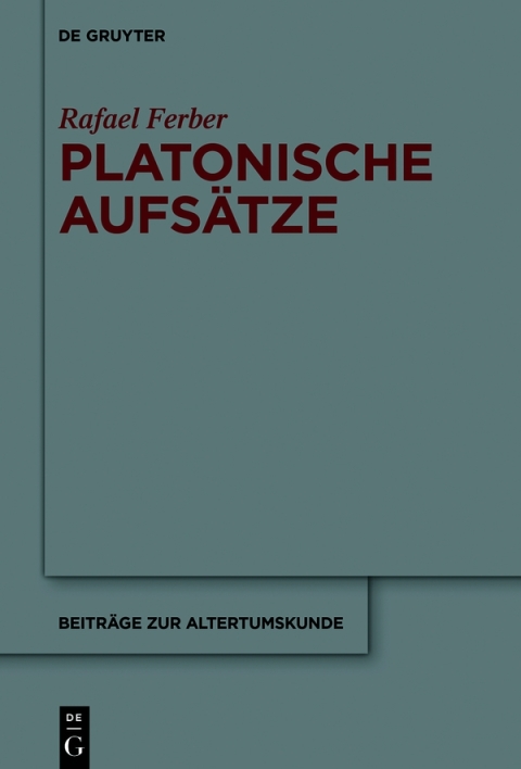 Cover image for book Platonische Aufsätze